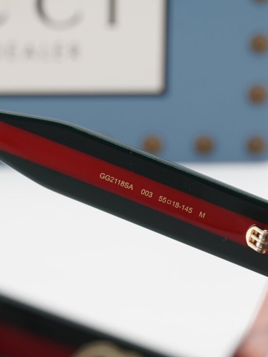 Gucci GG2118SA 003 Square Sunglasses - Transparent Pink/Green/Red main image 4